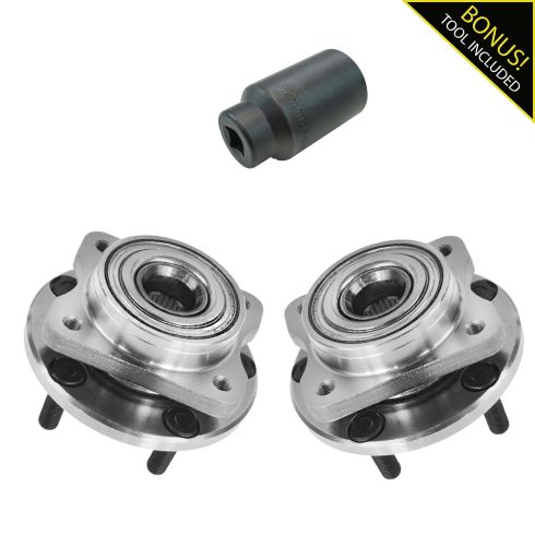1996-05 Dodge Chrysler Front Hub Bearing Pair with 32mm Socket