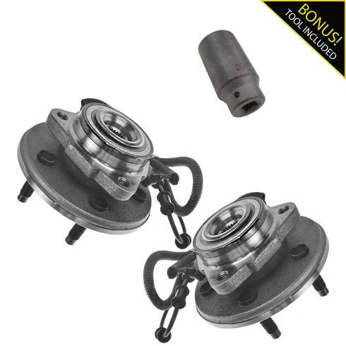 02-05 Ford Explorer 4dr Front Hub & Bearing Pair with 30mm Socket