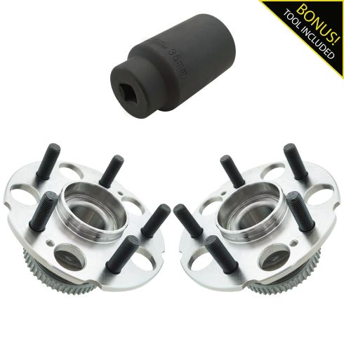 99-04 Honda Odyssey Rear Wheel Hub & Bearing PAIR with 36mm Socket