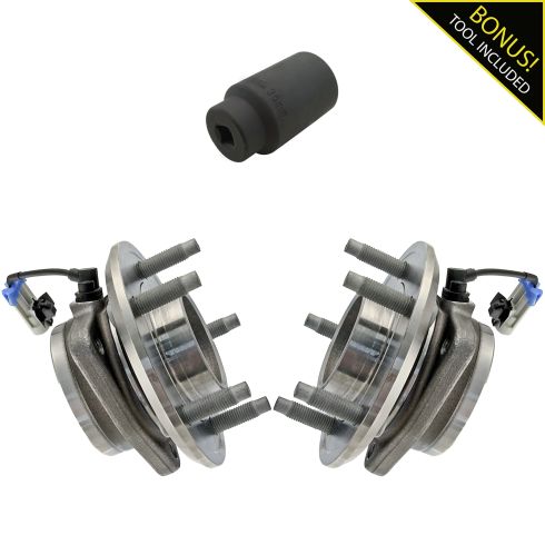 07-11 GM Mid Size SUV Front Wheel Hub & Bearing PAIR w/ 36mm Socket