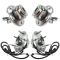 08-11 Chrysler, Dodge, Ram Mini Van; 09-13 VW Routan Front & Rear Wheel Hub & Bearing Kit (4pcs)