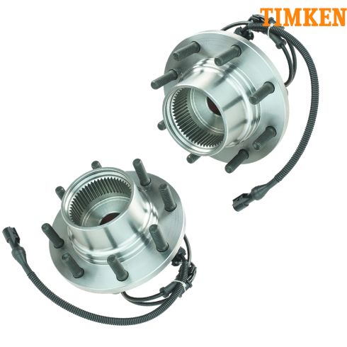 99-02 Ford SD PU 4WD DRW AWAL Front Hub & Bearing PAIR (Timken)