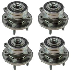 11-16 Ford Explorer; 13-16 Explorer Police Interceptor Front & Rear Wheel Hub Set of 4 (Timken)