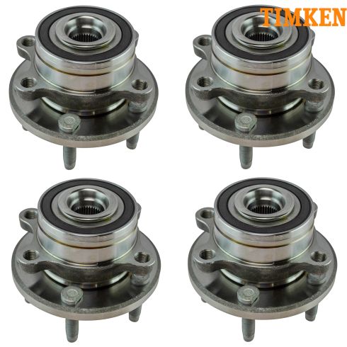 11-16 Ford Explorer; 13-16 Explorer Police Interceptor Front & Rear Wheel Hub Set of 4 (Timken)