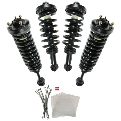 03-06 Ford Expedition, Lincoln Navigator Front/Rear Air Bag to Coil Spring Suspension Conversion Kit