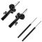 04-10 Volvo S40; 05-10 V50; 08-12 C30 FWD Front & Rear Shock Absorber Set of 4