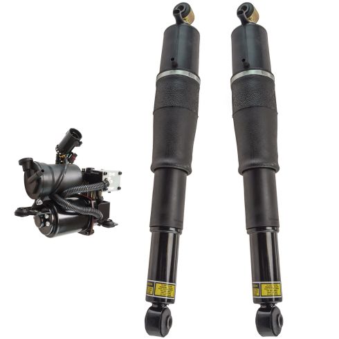 00-06 GM Full Size SUV; 03-06 Avalanche Air Ride Compressor w/Rear Air Shocks Kit (3 Piece Set)