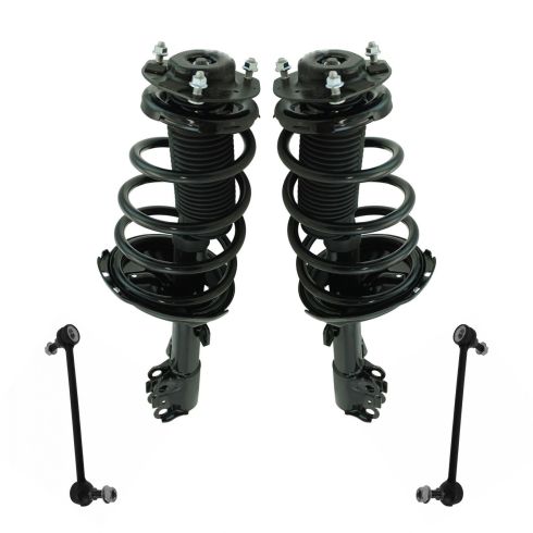 04-06 RX330; 07-09 RX350; 06-08 RX400h; 04-07 Highlander Front Loaded Strut & Sway Link Kit (4pc)