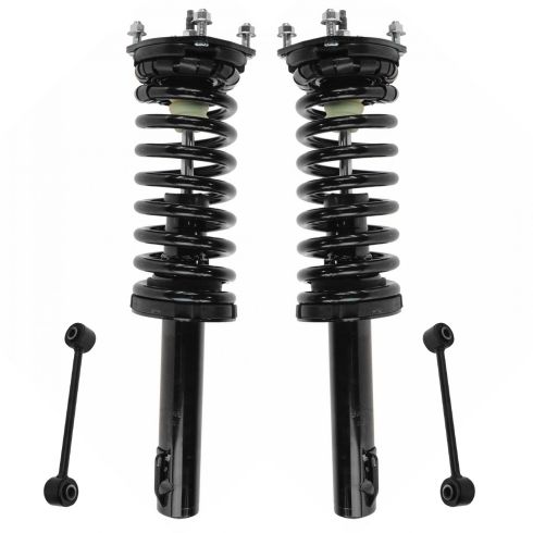 06-10 Jeep Commander; 05-10 Grand Cherokee (exc SRT) Front Loaded Strut & Sway Link Kit (4pc)