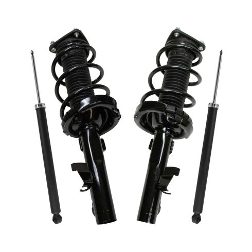 Pair Rear Shocks Struts Assembly For 2004-2012 Volvo S40 V50 C30 – Direct Fit OE Spec, Gloss Black, 1-Year Warranty