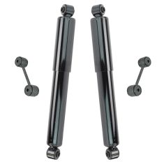 91-07 Chrysler T&C, Dodge Caravan, Voyager Rear Shock Absorber Pair w/ Links (4pc)