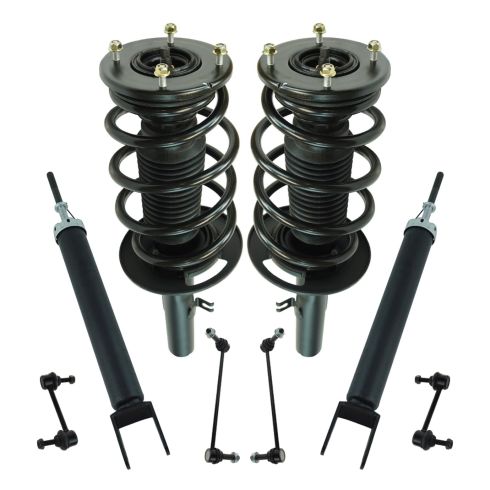 10-12 Ford Taurus (exc SHO) Front Strut & Spring Assembly Rear Shock w Links 8pc