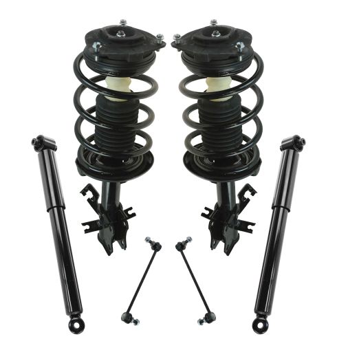07-12 Nissan Sentra (exc SE-R) Front & Rear Loaded Struts & Spring w Links 6pc