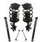 07-12 Nissan Sentra (exc SE-R) Front & Rear Loaded Struts & Spring w Links 6pc