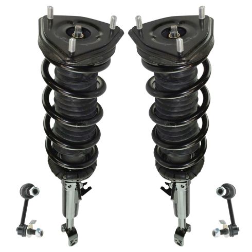03-07 Infiniti G35 2dr RWD; 03-09 Nissan 350Z Frt Shock & Spring w Links Kit 4pc
