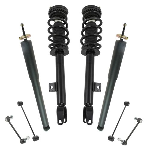 12-14 Dodge Challenger, Charger RWD SXT 3.6L Front & Rear Complete Strut Shock w Links Kit (8pc)
