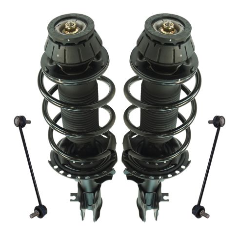 12-14 Hyundai Accent Front Strut & Spring Assembly w Links Kit (4pc)
