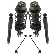 12-15 Kia Rio Front Strut & Spring Assembly & Rear Shock w Links Kit (6pc)