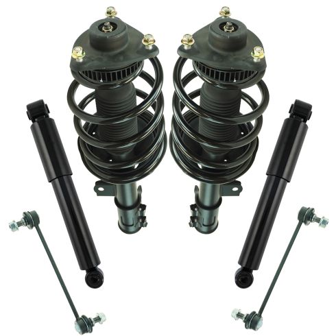 10-13 Kia Forte, Koupe Front Strut & Spring Assembly and Rear Shock w Links Kit (6pc)