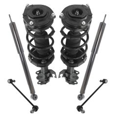 09-14 Nissan Cube Front & Rear Loaded Strut & Shock Kit w/ Links (6pcs)