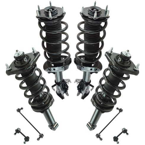 12-14 CR-V (exc Touring) AWD Front & Rear Strut & Spring Assembly w/ Links Kit (Set of 8)