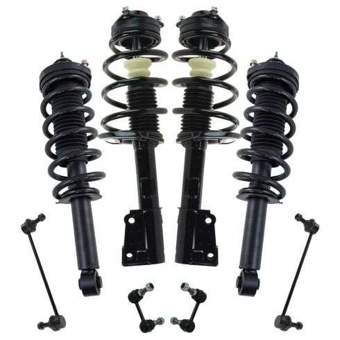 09-16 Dodge Journey Frnt & Rr Complete Strut & Spring Assembly w/ Links Kit (8pc