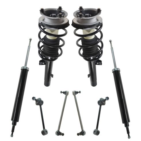 06-13 BMW E90 (wo Sport Susp) Front & Rear Loaded Strut Shock w Links Kit (8pc)
