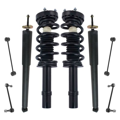 11-18 Charger; 12-16 300 5.7L AWD Front & Rear Loaded Strut & Shock w/ Links Kit