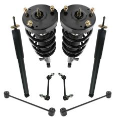 11-18 300 3.6L Base; 11 Challenger RWD Front Rear Loaded Strut & Shock w Links Kit (8pc)