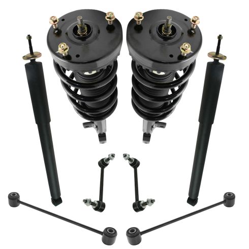 11-18 300 3.6L Base; 11 Challenger RWD Front Rear Loaded Strut & Shock w Links Kit (8pc)