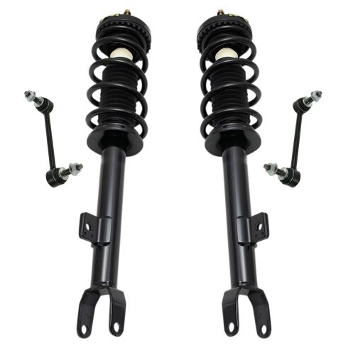 11-18 300 3.6L Base; 11 Challenger RWD Front Complete Shock & Spring Assembly w Links Kit (4pc)