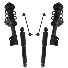 11-16 Hyundai Elantra Sedan Front Strut & Spring Assembly & Rear Shock w Links Kit (6pc)