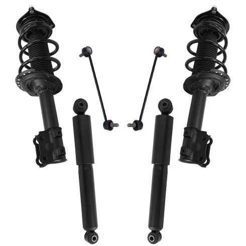 11-16 Hyundai Elantra Sedan Front Strut & Spring Assembly & Rear Shock w Links Kit (6pc)