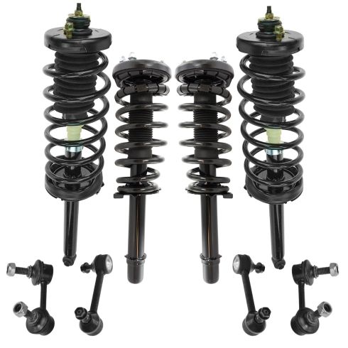 99-03 Acura TL Front & Rear Loaded Strut Assembly w Links Kit (8pcs)
