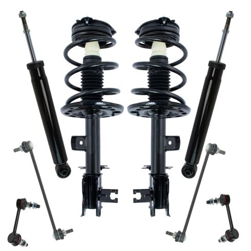 09-14 Nissan Murano Front Strut Spring Assembly & Rear Shock  w Links Kit (8pc)