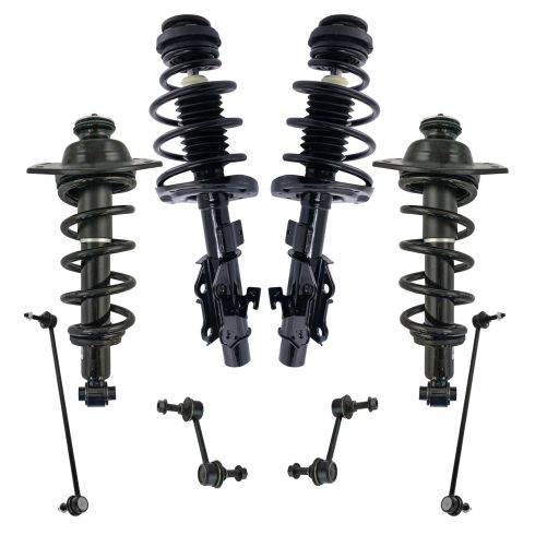 10-12 Chevy Camaro 3.6L Front & Rear Strut & Spring Assembly w/ Links Kit (8pc)