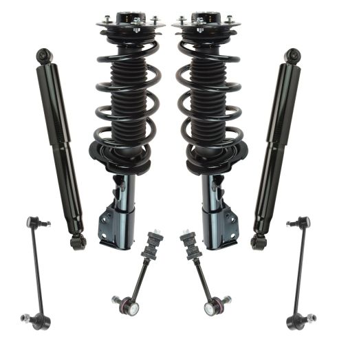 07-09 Equinox, Torrent; 08-10 Vue Frnt Rear Loaded Strut & Shock w Links Kit 8pc