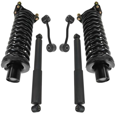 02-07 Jeep Liberty Front Rear Strut & Spring Assembly Shock w/ Links Kit (6pc)