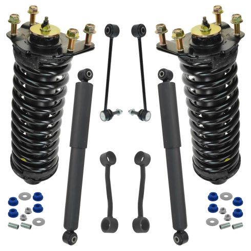 07-11 Nitro; 08-12 Liberty Front Rear Strut & Spring Assembly Shock w/ Links Kit
