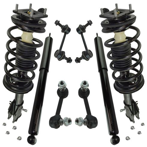 07-15 Mazda CX-9 Front Rear Loaded Strut & Shock w/ Links Kit 8pc