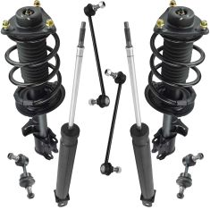 11-13 Sportage, Tucson FWD Front Rear Loaded Strut & Shock w/ Links Kit 8pc