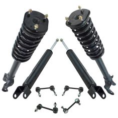 11-15 Jeep Wrangler Front Strut & Spring Assembly & Rear Shock w/ Links Kit 8pc