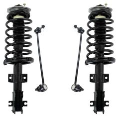 01-02 Volvo V70; 03-07 XC70 Front Strut & Spring Assembly w/ Links Kit 4pc