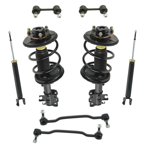 04-08 Maxima Front Strut & Spring Assembly, Rear Shock w/ Links Kit 8pc