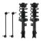 14-15 Kia Sorento; 15-18 Santa Fe Sport Front Loaded Strut w Links Kit 4pc