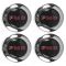 1967-69 Pontiac Chrome Center Cap Black Center & Red PMD Logo (4 Piece SET)
