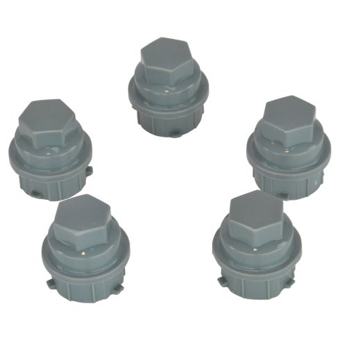 99-06 Buick; 97-08 Chevy; 01-10 Pontiac; 00-02 Saturn (M24-2.0 x 32.5mm) Gray Lug Nut Cap (Box of 5)