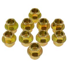 95-05 Frd; 95-97 Mzda; 97-01 Merc Mltift (1/2-20 x 1.25 in - 3/4 hex) Yellw Zinc Whl Nut (Box of 10)