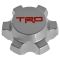 07-14 FJ Cruiser; 01-14 Tacoma (w/16, 17 Inch 6 Spoke Alloy Whl) Silver & Red ~TRD~ Ctr Cap (Toyota)