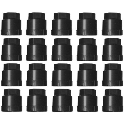 82-05 GM Style Black Lug Nut Cap (Set of 20)
